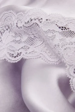 Silk Slip with Lace Insert Detail