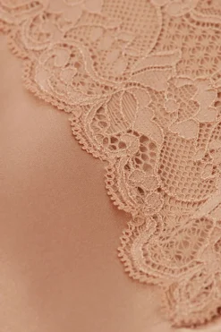 Silk Slip with Lace Insert Detail