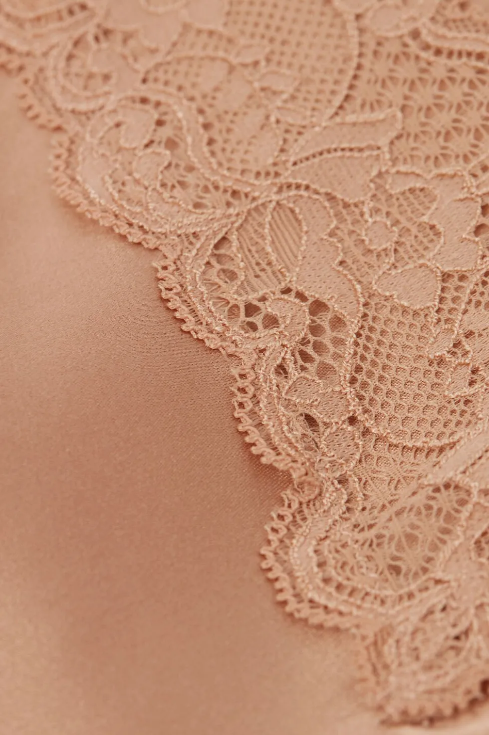 Silk Slip with Lace Insert Detail
