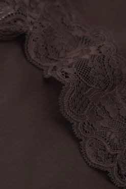 Silk Slip with Lace Insert Detail