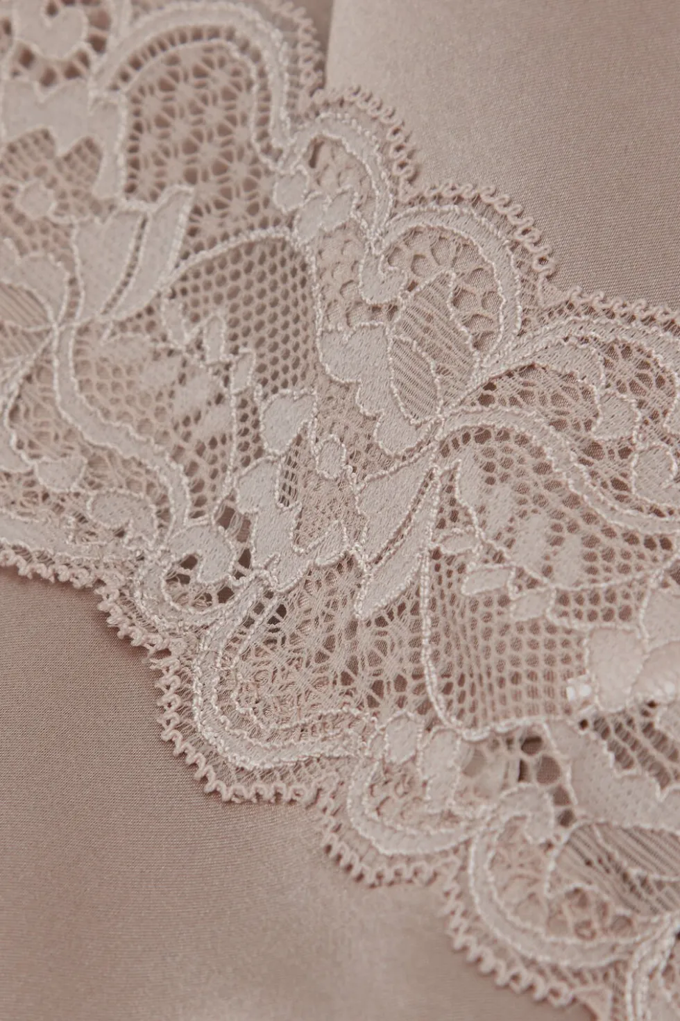 Silk Slip with Lace Insert Detail