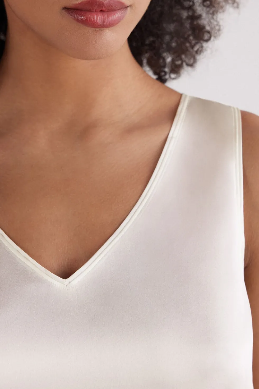 Silk V-Neck Tank Top