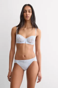 Silky Flowers Denise Silk and Lace Balconette Bra