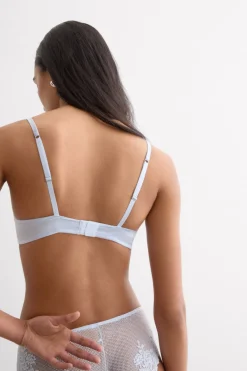 Silky Flowers Denise Silk and Lace Balconette Bra