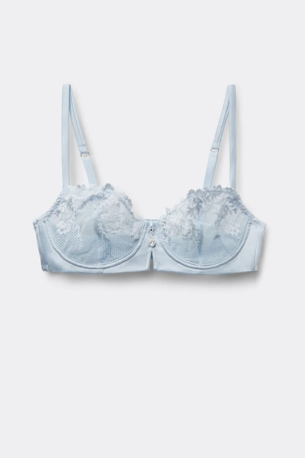 Silky Flowers Denise Silk and Lace Balconette Bra