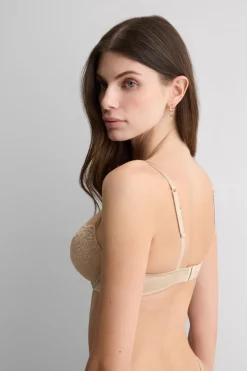 Silky Flowers Denise Silk and Lace Balconette Bra