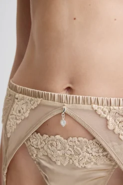 Silky Flowers Garter Belt