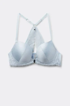 Silky Flowers Monica Silk and Lace Push-Up Bra