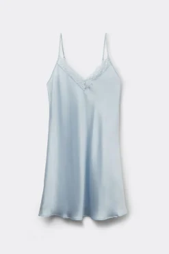Silky Flowers Silk and Lace Chemise