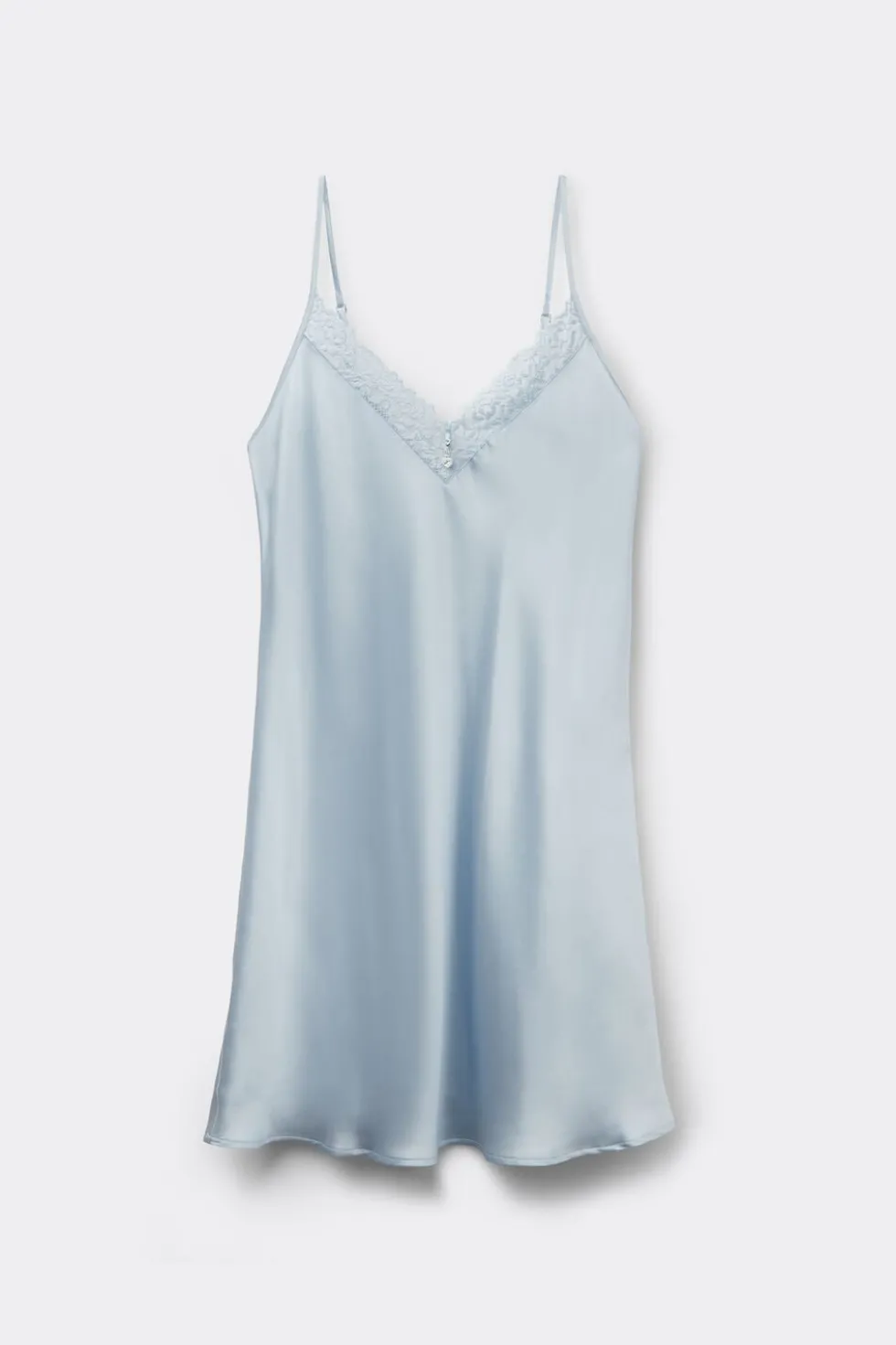 Silky Flowers Silk and Lace Chemise