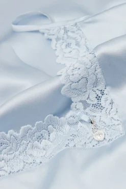 Silky Flowers Silk and Lace Chemise