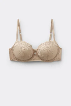 Silky Flowers Sofia Silk and Lace Balconette Bra