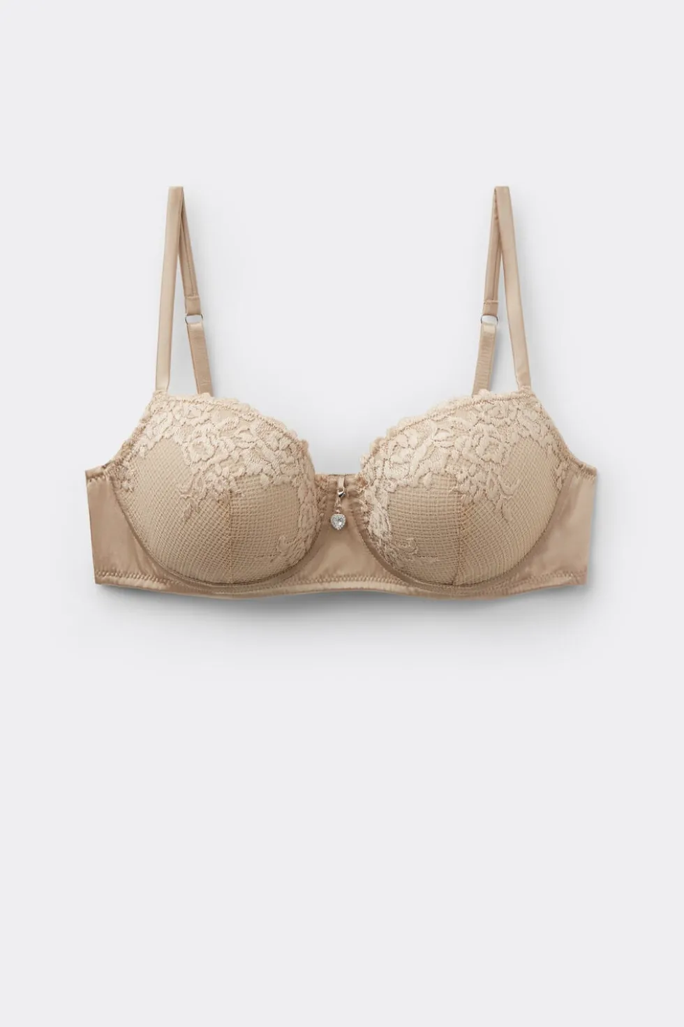 Silky Flowers Sofia Silk and Lace Balconette Bra