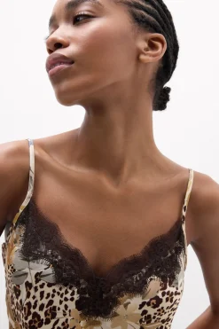 Simply Iconic Animal Print Viscose Satin Top