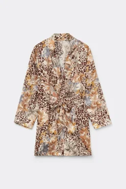 Simply Iconic Animal Print Viscose Satin Kimono