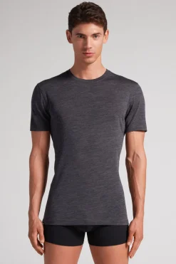 Stretch Merino Wool Short-Sleeve T-Shirt