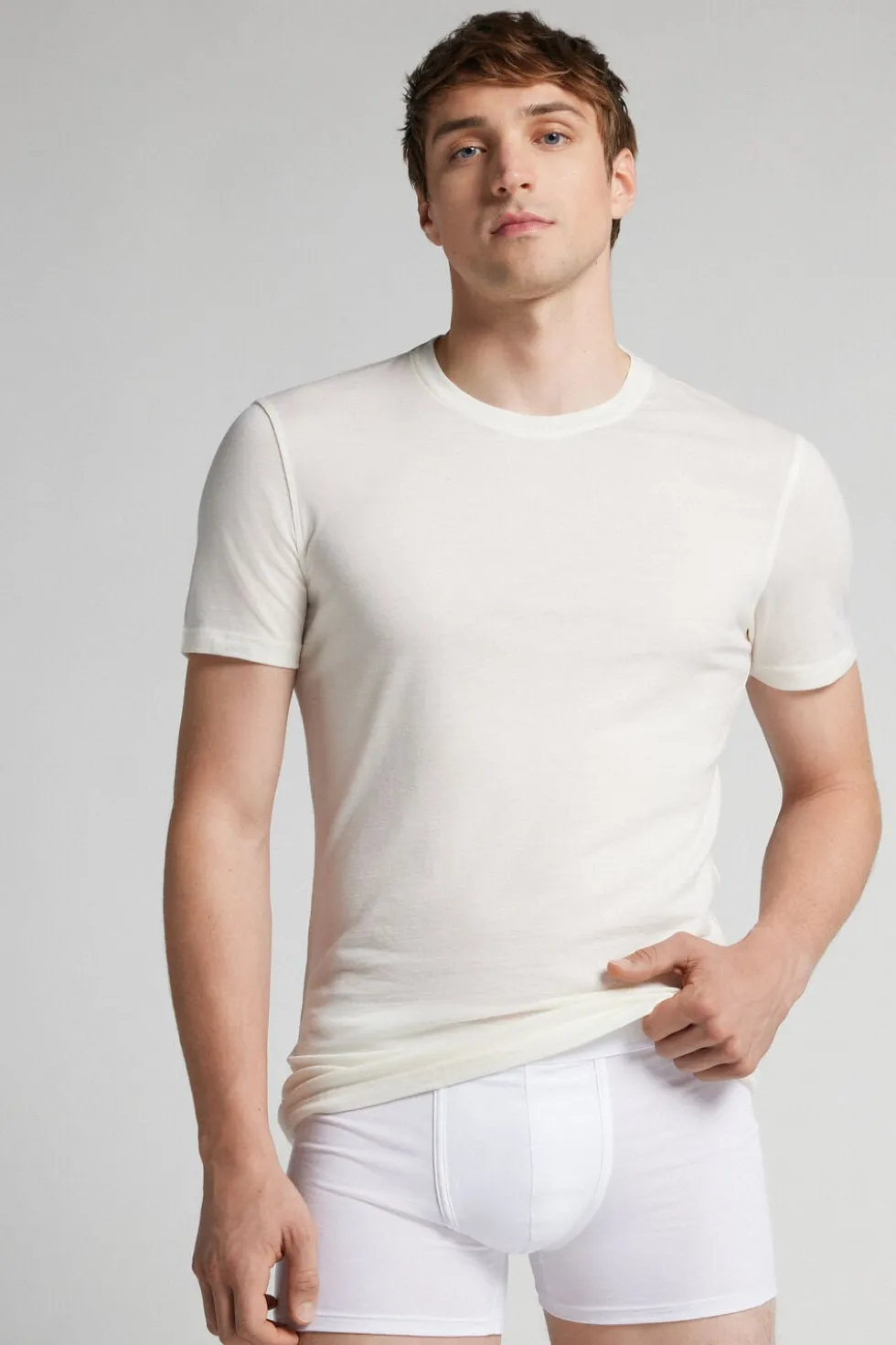 Stretch Merino Wool Short-Sleeve T-Shirt