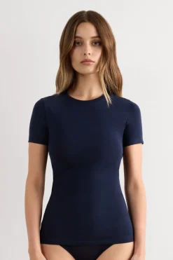 Stretch Superior Cotton Short Sleeve Top