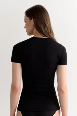 Stretch Superior Cotton Short Sleeve Top