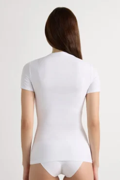 Stretch Superior Cotton Short Sleeve Top
