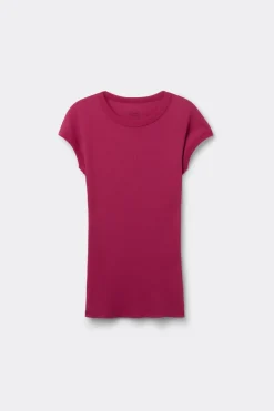 Superior Cotton Ribbed Short Sleeve Top