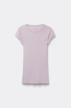 Superior Cotton Ribbed Short Sleeve Top