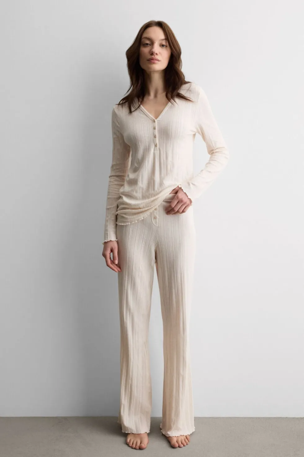 Sweet Pointelle Full Length Pajamas