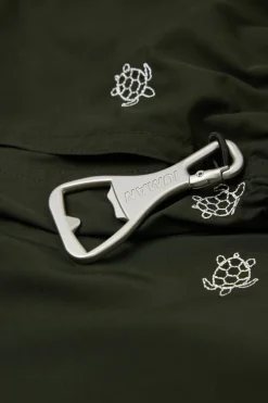 Swim Trunks with Embroidered Turtles