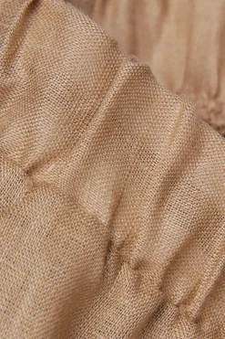 The Pure Linen Full Length Drawstring Pants in Linen Fabric