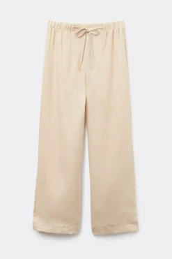 The Pure Linen Full Length Drawstring Pants in Linen Fabric