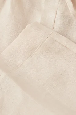The Pure Linen Full Length Drawstring Pants in Linen Fabric