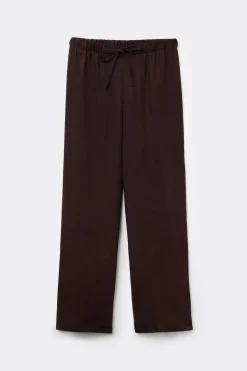 The Pure Linen Full Length Drawstring Pants in Linen Fabric
