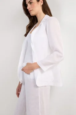 The Pure Linen Jacket in Linen Fabric