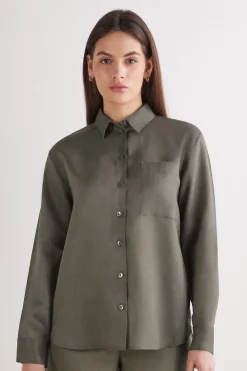 The Pure Linen Shirt in Linen Fabric