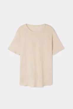 The Pure Linen Short Sleeve Top in Linen