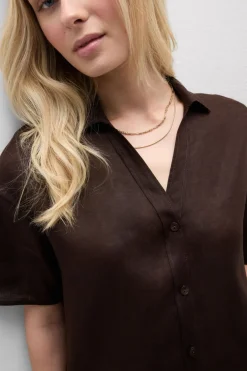 The Pure Linen Short Sleeve Shirt in Linen Fabric