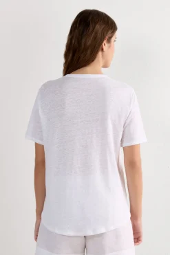The Pure Linen Short Sleeve Top in Linen