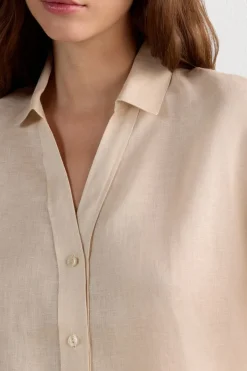 The Pure Linen Short Sleeve Shirt in Linen Fabric