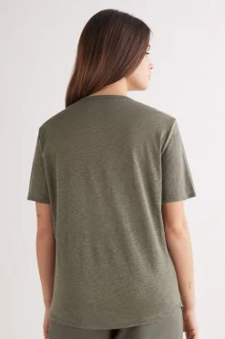 The Pure Linen Short Sleeve Top in Linen