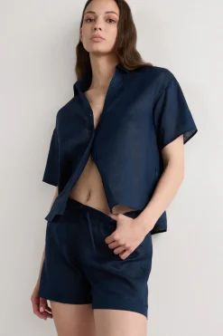 The Pure Linen Short Sleeve Shirt in Linen Fabric
