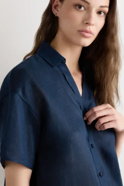 The Pure Linen Short Sleeve Shirt in Linen Fabric