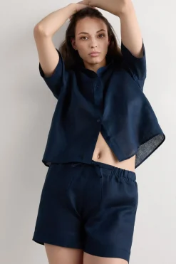 The Pure Linen Shorts in Linen Fabric