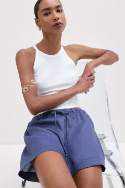 The Pure Linen Shorts in Linen Fabric