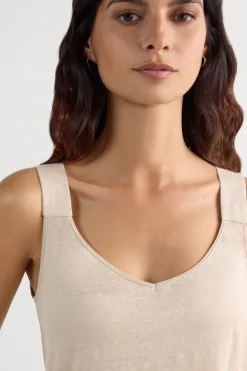 The Pure Linen Tank Top in Linen