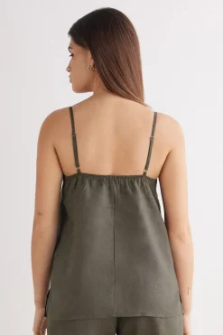 The Pure Linen Top in Linen Fabric