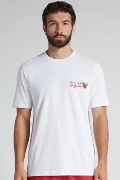 T-Shirt in 100% Cotton with Embroidery