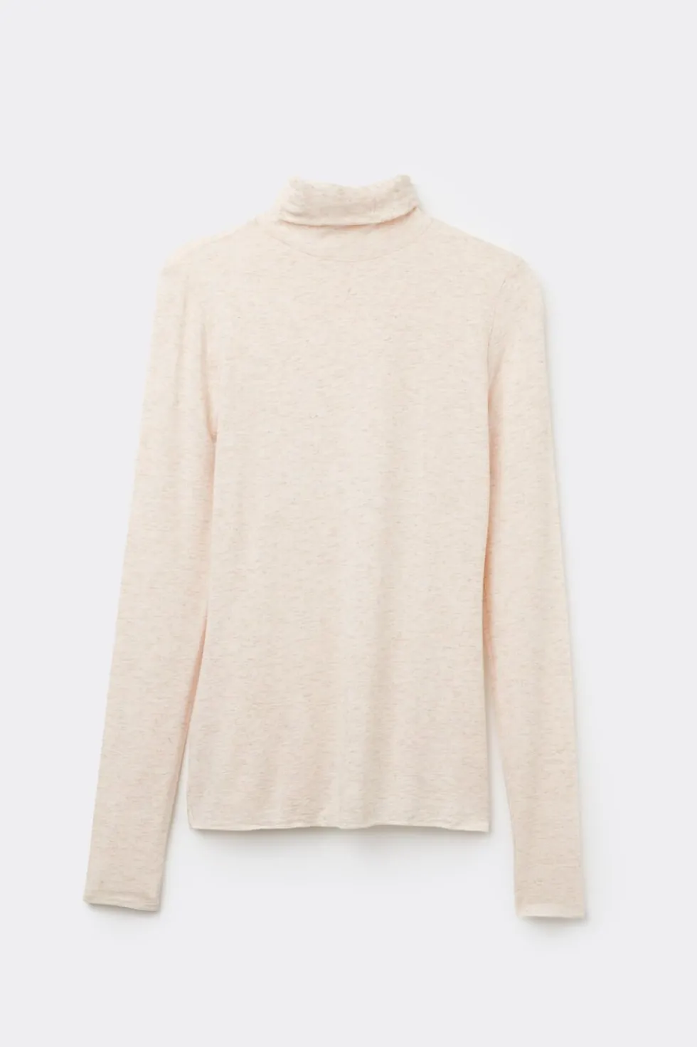 Turtleneck Top in Modal Light with Cashmere Lamé