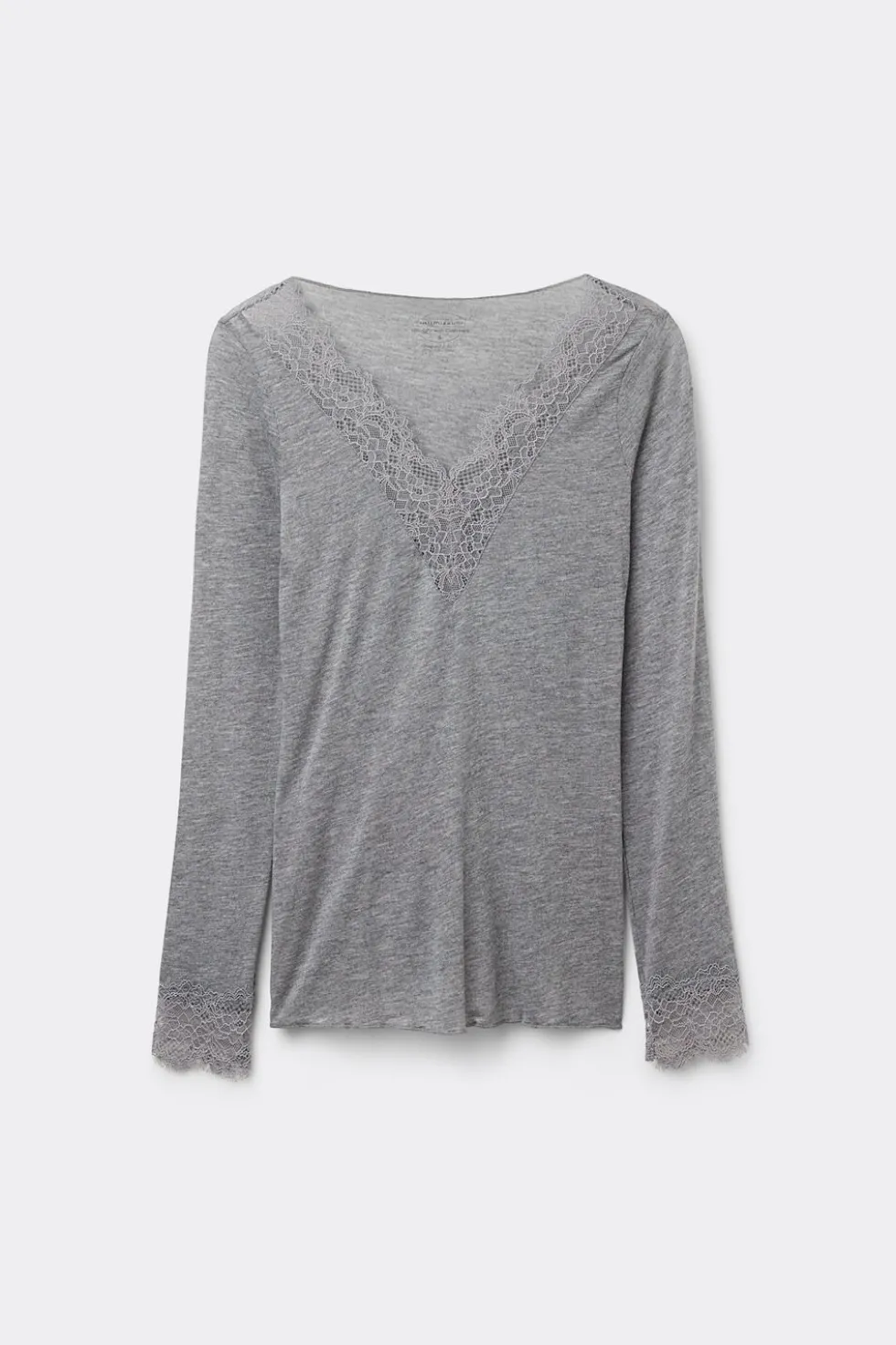 Ultralight Cashmere Lace Long Sleeve Shirt