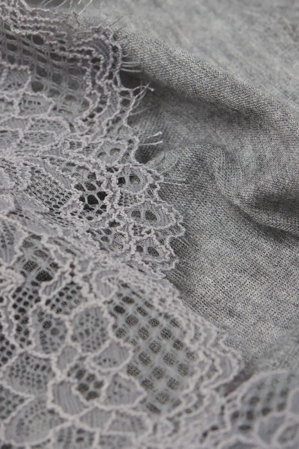 Ultralight Cashmere Lace Long Sleeve Shirt