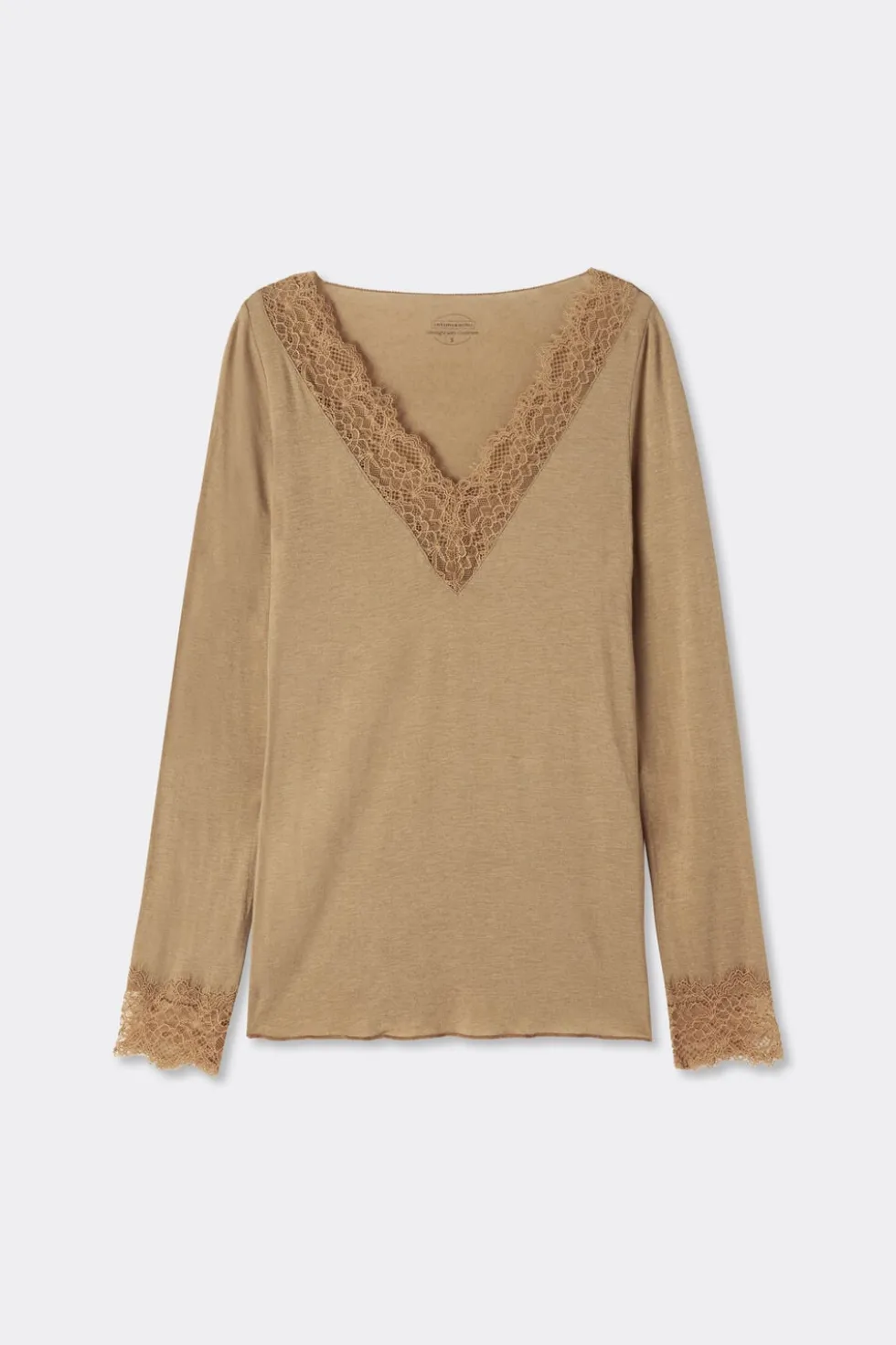 Ultralight Cashmere Lace Long Sleeve Shirt